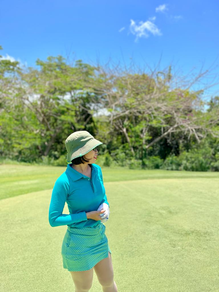 LT-104 || Ladies Top Long Raglan Sleeve With Green One Concealed Side Same Pocket and Conseald Button Collar