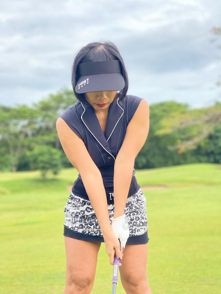 LT-111 || Ladies Top Black Sleeveless Shawl Neck 2 Buttons with White Piping