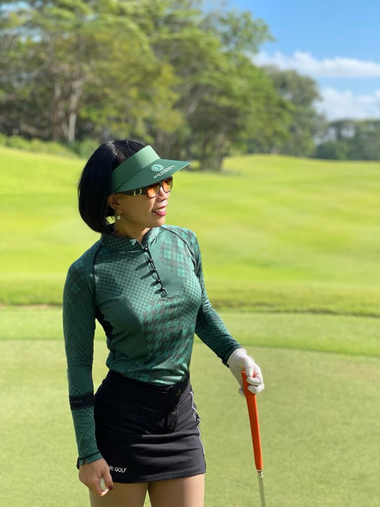 LS-063B || Ladies Skirt Black with One White Pipes Vert Stripe 3 Buttons Concealing Zip Fastening 2 Rear Pockets One Front Pocket