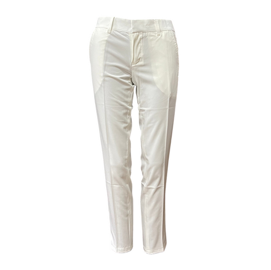 LP-002 || Ladies Golf Long Pants Hipster Waist Off White Color, with Pockets on the Right and Left Sides and a Combination of Zippers on the Right and Left Side Ankle Legs