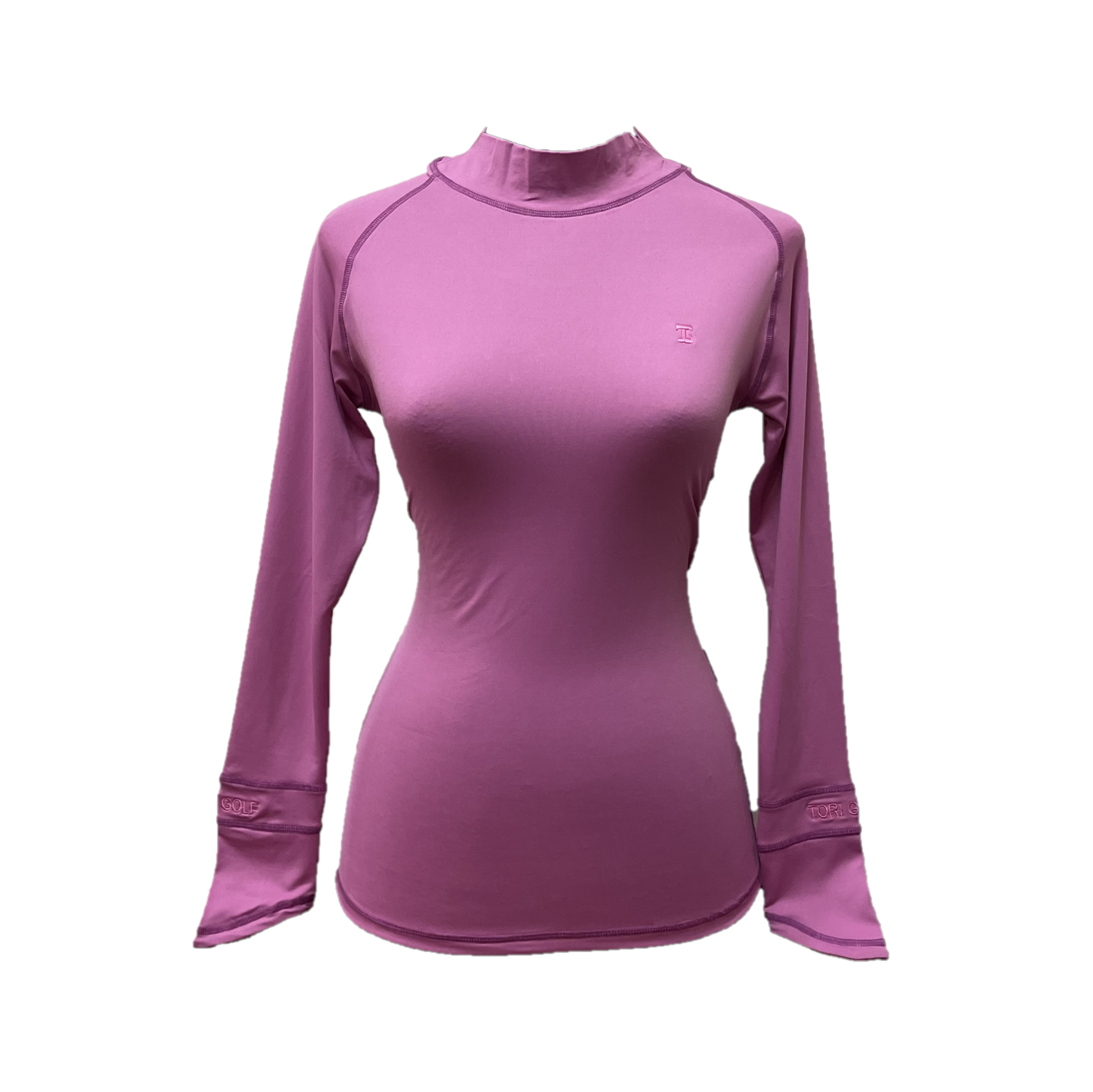 LT-117D || Ladies Top Long Sleeve Plain Pink Turtleneck Soft Feel