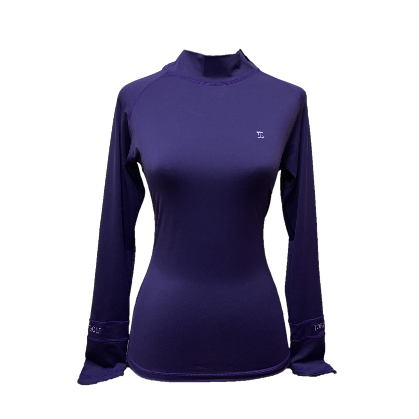 LT-117F || Ladies Top Long Sleeve Deep Purple Turtleneck Soft Feel