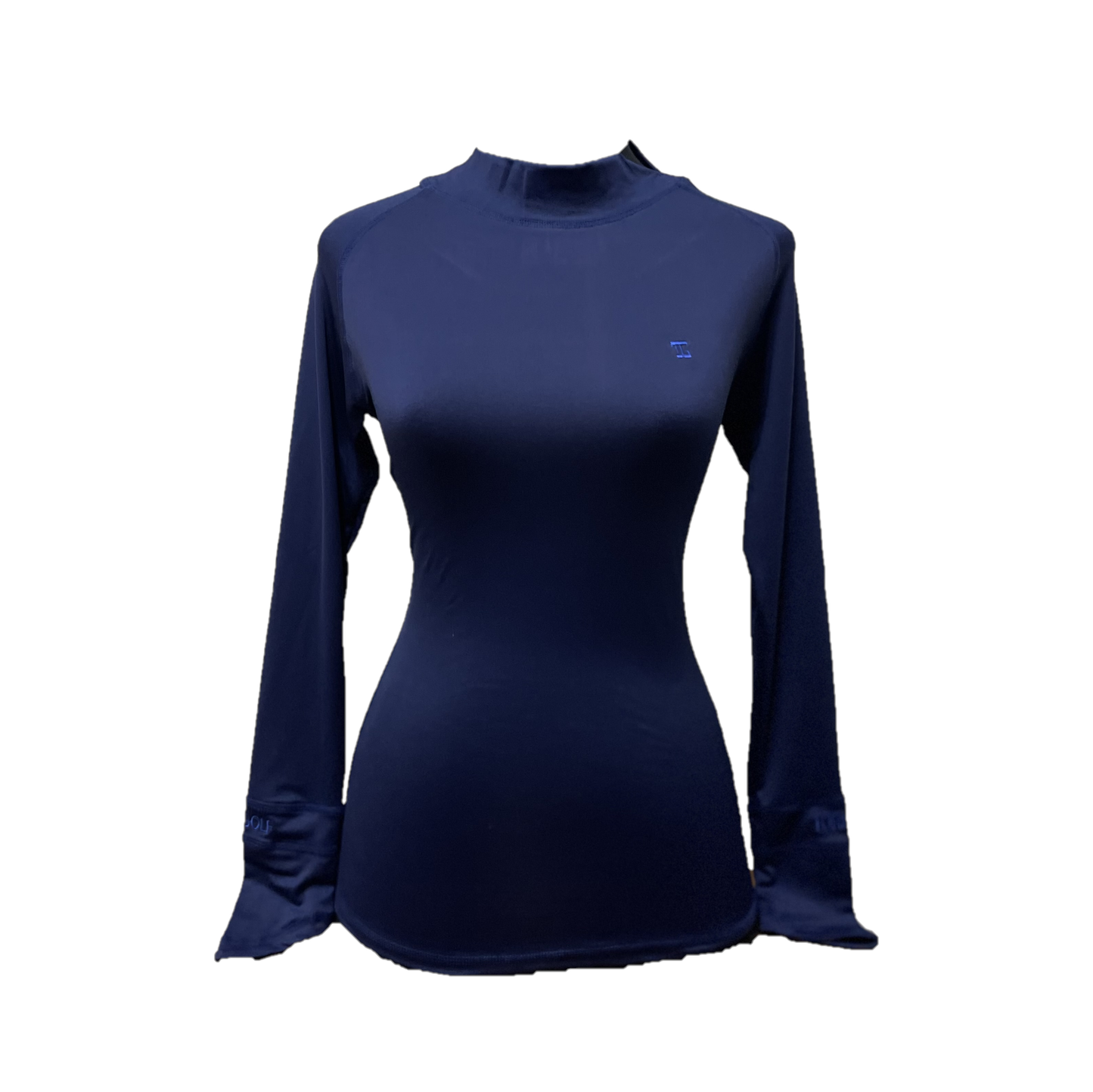 LT-117 || Ladies top Long Sleeve Plain Navy Turtleneck Soft Feel