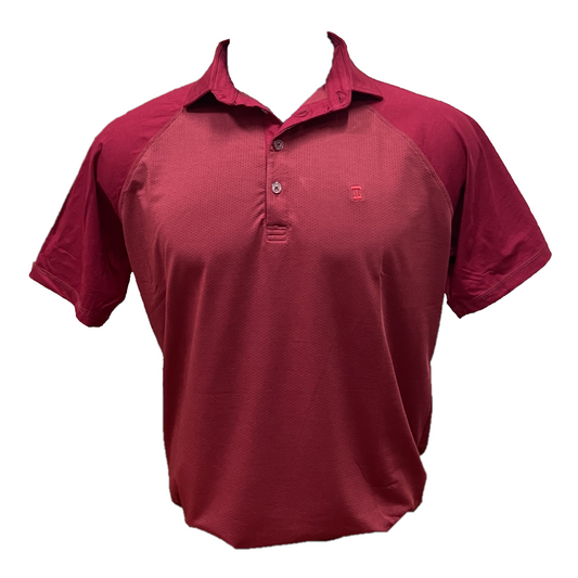 MT-032 || Men top red with red combination on sleeves and 3 buttons in front