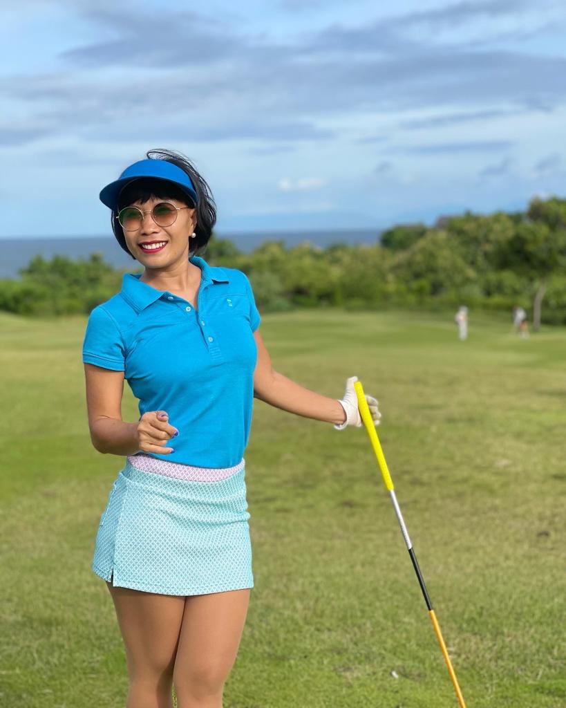LT-102A || Ladies Top Short Sleeve Mid Ocean Blue  With Broad Overlocked Horizontal Chest One Concealed Side Seam Pocket and Back Strips In Seld Colour